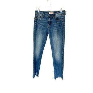 Driftwood Studded Distressed Hem Jackie Ankle Skinny Leg Jean Size 27
